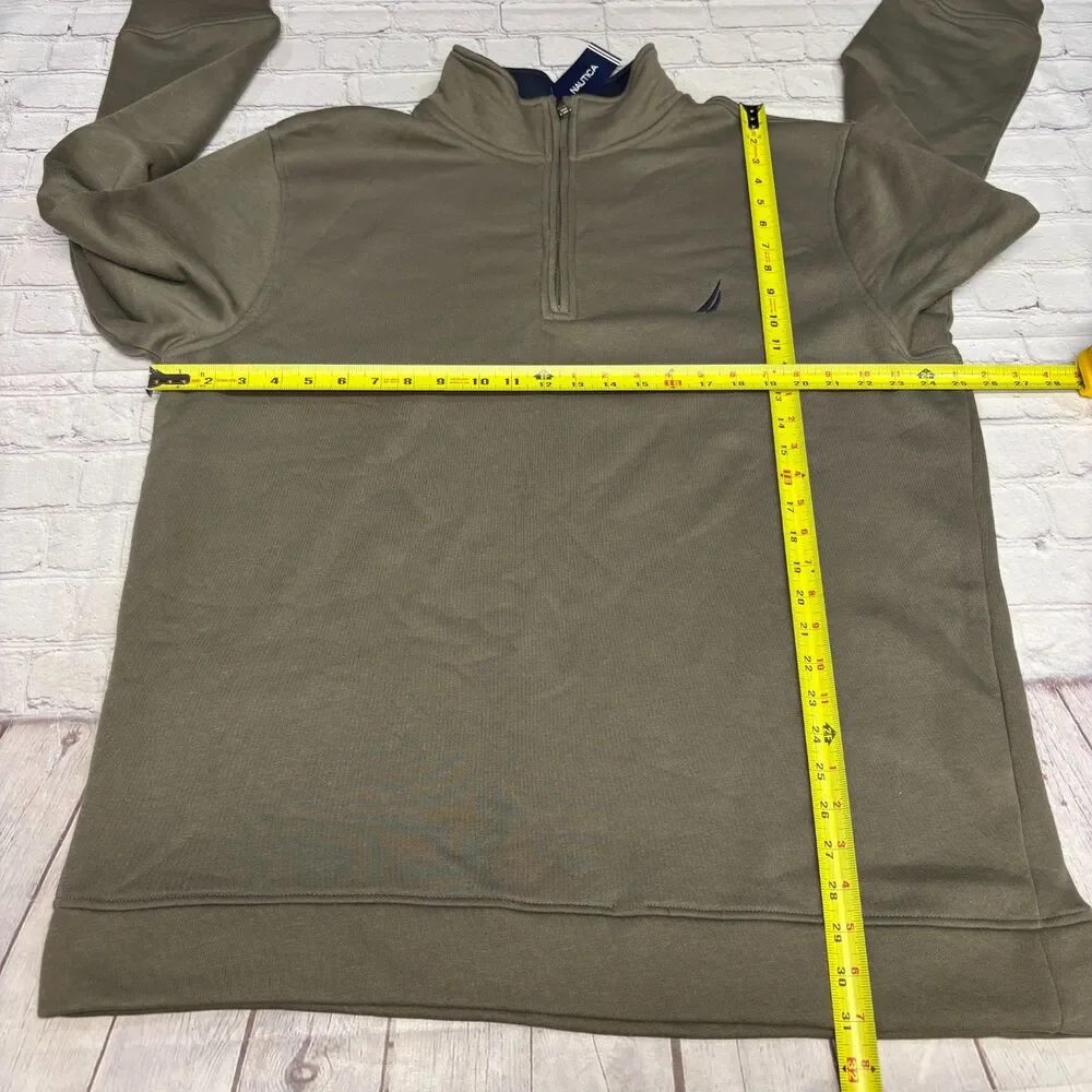 NWT Nautica Men 1/4 Zip Pullover Sweater Sweatshirt Size XXL 2XL D085 -16